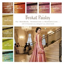 Brokat Stoff Meterware Paisley