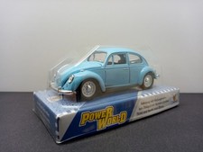 VW Käfer hellblau Modellauto mit Rückzugmotor - 13 cm