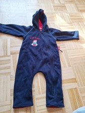 Sigikid Fleece-Overall *Größe 80* dunkelblau *mit Kapuze*