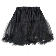 SCHWARZER KINDER PETTICOAT Tellerrock Unterrock Tutu Tütü Tüllrock / Gr.146-164
