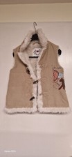 Fransa Coat Mädchen Weste Fellweste Pelzweste Beige 128 134 Top