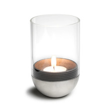 höfats Windlicht Laterne Gravity Candle Windlicht M90 Chrom Glas Indoor Outdoor