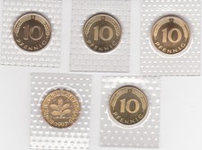 BRD 10 Pfennig in Stempelglanz