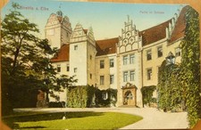 AK Schloss Strehla 1919 Adelspost an Frau von Strahlenheim Dresden