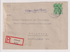 Bizone/Band-Netzaufdruck,Mi. 51II, EF, R-Nittenau, 18.7.48