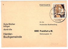 Postkarte nach Frankfurt M., Bestellung bei Herder, 1973