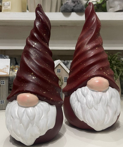 Keramik wichtel rot - -,