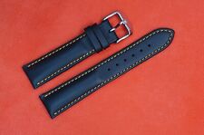 Lederband für Mühle Glashütte - 20 mm - schwarz/gelb  - NEU - vom Fachhändler