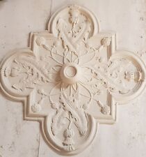 Authentische Stuckrosette Gips Relief Ornament Stuck