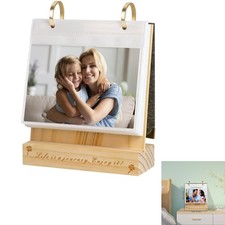 Fotoalbum Holz, Einsteckalbum, 10x15, Schreibtisch, Fotorahmen, Geschenk