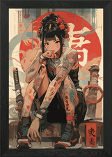 Tätowiertes Anime Mädchen