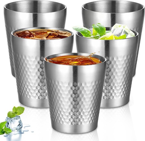 Edelstahlbecher 300ml - 5x,