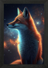 Fuchs galaxie tier gerahmtes - fuchs,