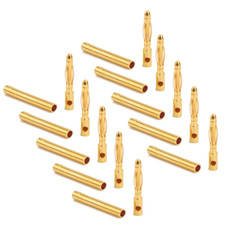 10-100 Paar 2mm Goldkontaktstecker Goldstecker Stecker + Buchse Lipo Akku 2,0mm