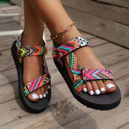Flache damen sommersandalen - flache, damen-sommersandalen
