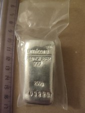 Umicore /Fein-Silberbarren 999/ 250g/In Folie Eingeschweißt/Feinsilber
