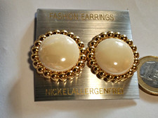 Ohrclips rund gr Halbperle