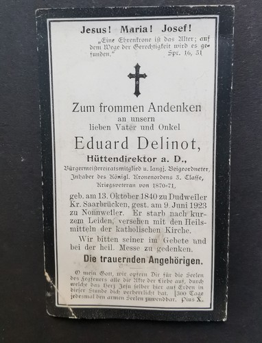 Eduard delinot hüttendirketor - eduard,