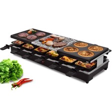 12er Raclette Grill | Tischgrill | Steinplatte | Emailliert Oberwil