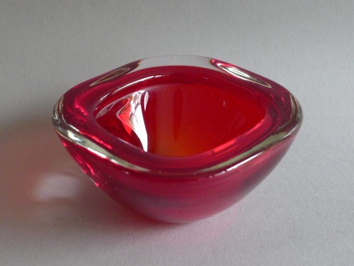 Rote murano schale - murano, 60er-70er