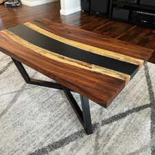 Schwarz Harz Epoxid Ess Table