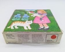 Selecta Würfelpuzzle - Holz Bilderwürfel Nr. 2500, Tiere und Bauernhof - Vintage