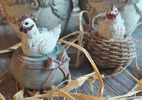Ostern hahn körbchen nest - körbchen,