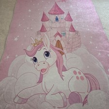 ✨ Einhorn Kinder Teppich Waschbar Rutschfeste ✨ 150×79 cm