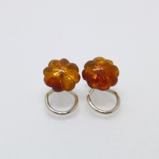 Ohrclips Bernstein Gravur