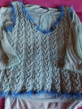 Oberteil Gestrickt Hellblau