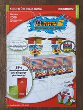 Ü-Ei Werbeblatt Mission Maulwurf 2 2Aufsteller Glanzpapier 4Seiten 2006