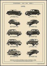 KADETT OLYMPIA SECHSSITZER VIERSITZER  Platte Typentafel A2 1934 - 1938 OPEL 3