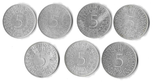 Brd silber 1958d - 1958d,, 1958f