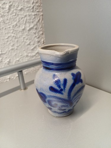 Vintage bembel krug blau grau - bembel,