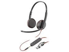 POLY Headset Blackwire C3225 USB-C + USB-C/A-Adapter