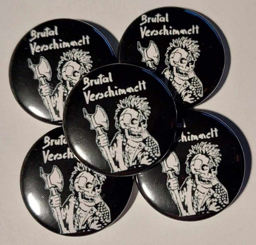 Brutal verschimmelt button - 1x,