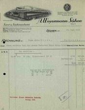 A. Weyermann Söhne Samt Seidenweberei Juni 1936 Dülken Krefeld Viersen Sebnitz