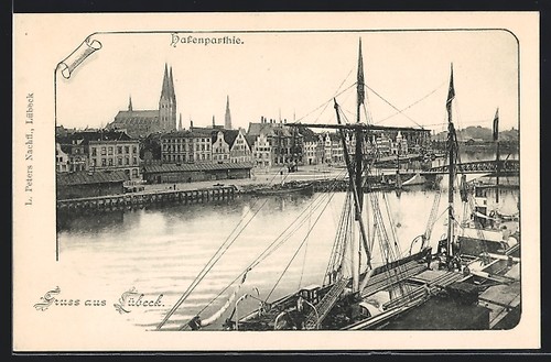 Ansichtskarte lübeck dampfer - lübeck,,
