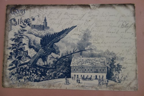 Gruss vom falken stempel - ak,