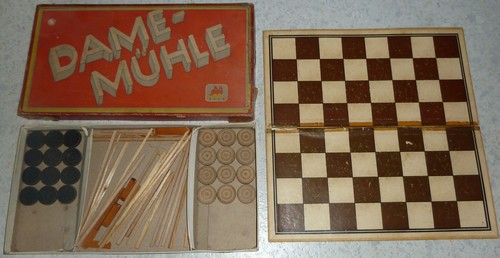 Brettspiel dame mühle 1955 - dame-mÜhle,