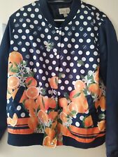 COOLE DAMEN BOMBERJACKE/BLOUSON VON LINDY BOP, GR.40, SCHWARZ MIT MOTIV, TOP