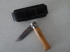Original Opinel Etui Chi Leder schwarz incl. Opinel No. 8 **unbenutzt**