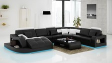 Ledersofa Couch Wohnlandschaft