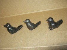 3x Vogel Eisen Guss Schmiedetor Deko Garderobe Metall Schmiedezaun