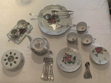 Teegeschirr 6 Personen Ostfriesenrose + GRATIS Stövchen + BSF Besteck Ostfriesen