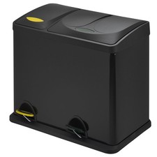 B-Ware SVITA TC2Combo26 Mülleimer Trenneimer Abfalleimer Papierkorb Schwarz