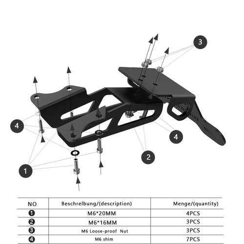 Kennzeichenhalter für yamaha - für,