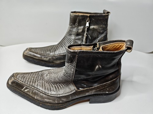 Herren leder boots 40 - boots, gr.