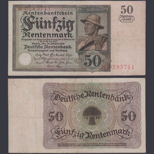 Deutsches reich rentenmark - deutsches,