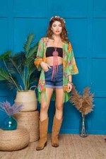 Kimono mit Fransen Baumwolle